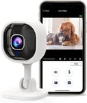 Caméra De Sécurité Wifi 1080P Avec Contrôle App, Caméra Domestique Intelligente À Vision Nocturne Infrarouge Automatique, Point D'Accès Ap, Caméra Audio 2 Voies Pour Animaux De