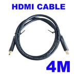 PREMIUM HD 1080P Flexible HDMI Cable Gold Plated 4M High Speed With Ethernet 3D