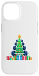 Coque pour iPhone 14 Christmas Tree Haltère Poids Haltérophile Gymnase