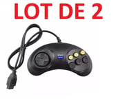 2 X Manette Contrôleur Pour Sega Megadrive - Master System - Genesis - 6 Boutons