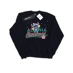 Disney Herr Lilo And Stitch Aloha Jultröja XXL Marinblå Navy Blue XXL