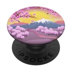 FLEUR DU JAPON, SAKURA FLEUR DE CERISIER AU MONT FUJI PopSockets PopGrip Interchangeable