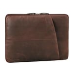 STILORD 'Chuck' Stylé Pochette Ordinateur 15,6 Pouces Cuir Housse pour MacBook 16 Pouces Porte Document Femme Protection Sacoche Homme Cuir Naturel, Couleur:zamora - marron