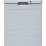 Ksodgun Bote de Rangement dextrieur Jardin Meubles de Jardin en Plastique 42.5 x 44 x 50 cm 90 L Gris Clair Terrasse Stockag[553]