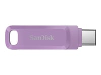 SanDisk Ultra Dual Drive Go - Clé USB - 64 Go - USB 3.2 Gen 1 / USB-C - mauve