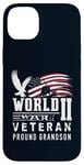 iPhone 14 Plus World War II 2 Veteran Proud Grandson Service Eagle Flag Case