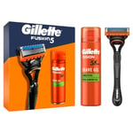 Gillette Fusion 5 Precise Shaving Gift Box Set Razor & 200ml Sensitive Shave Gel