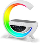 Big G LED Lamp Bluetooth Speaker Wireless Charger RGB Alarm Clock Night Light