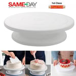 27cm Rotating Cake Icing Stand Turntable Decorating Revolving Kitchen Display UK