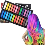 Craie Pour Cheveux Ensemble Craie Cheveux Jetable 24 Couleurs Colorant Cheveu...