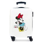 Disney Minnie Magic Valise Trolley Cabine Blanc 37x55x20 cms Rigide ABS Serrure à combinaison 33L 2,8Kgs 4 roues doubles Bagage à main