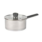 Russell Hobbs RH01164EU Excellence Collection 20 cm Casserole avec Couvercle en Verre, Acier Inoxydable, Finition Miroir Polie, Compatible Plaques à Induction, Passe au Lave-Vaisselle Silver