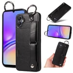 Samsung Galaxy A05      Hand Strap PU Card Case    Black