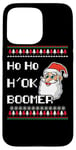 Coque pour iPhone 15 Pro Max Ho Ho H' OK BOOMER Santa Claus Gen Z Pull de Noël moche