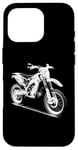 Coque pour iPhone 16 Pro Dirt Bike 3D Wireframe – Vintage Moto Lover