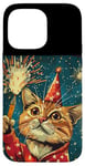 iPhone 14 Pro Max New Year Cheer with this Happy and Funny looking Cat Design Case