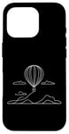 Coque pour iPhone 16 Pro Ballon à air One Line Art Dessin