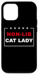 Coque pour iPhone 12/12 Pro Non-Lib Cat Lady – Funny Anti-Woke USA