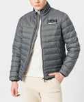 Emporio Armani EA7 Down Jacket Grey Padded Bomber Jacket Size M Medium BNWT