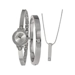 Klocka Armband Halsband set Silver