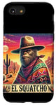 Coque pour iPhone SE (2020) / 7 / 8 El Squatcho Bigfoot Cowboy Sunset Funny Western Sasquatch