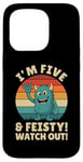 Coque pour iPhone 15 Pro Five and Feisty Monster Birthday Graphic for Kids