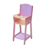 Olivia's Little World Chaise Haute en Bois de poupée Poupon de 40 cm Jouet Enfant Rose Violet TD-12878A