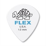 JIM DUNLOP 468R1.0 Tortex Flex Jazz III Guitar Pick, 1.0mm, White - 72 Pack