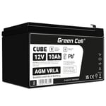 GreenCell® Rechargeable Batterie AGM 12V 10Ah accumulateur au Gel Plomb Cycles sans Entretien VRLA Battery étanche UPS | USV | Système UPS | Batterie de Secours | Batterie de résérve