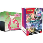 Pokémon TCG: Scarlet & Violet—Temporal Forces Elite Trainer Box – Iron Leaves & TCG: Scarlet & Violet—Temporal Forces Booster Bundle (6 Booster Packs)