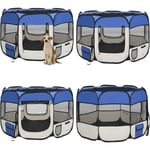 Parc pour chiens pliable avec sac de transport Bleu 90x90x58 cm - parc pour chiens - parcs pour chiens - Home & Living - Bleu