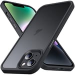 Anqrp Zero Seriesr Compatible avec iPhone 14 Coque avec iPhone 13 Coque, Étui translucide Mat et Minimaliste, Coque pour iPhone 14 avec Silicone Liquide 6.1 Pouces,Noir