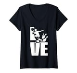 Womens Love Bowling, Strike Master, Bowling Ball, Bowling Lover V-Neck T-Shirt