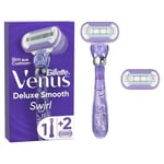 Venus Deluxe Smooth Swirl 5 Blade Razor - 2 Blade Refills ingår