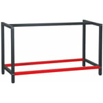 Helloshop26 - Pied établi 150 cm acier anthracite rouge support bureau emballage atelier