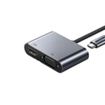 Sovitin UGREEN 50505 CM162 Type-C Sisään HDMI VGA PD för iPad Huawei mate30 MacBook