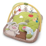 NICI Tapis d’Éveil avec Coussin de Jeu en Peluche Doté d’Un Lapin et Un Hibou, 80 x 110 cm I Arche de Jeu 5 Figurines Détachables dans Un Sac de Transport I Couverture d’Activités pour bébé - 48510