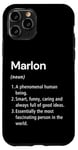 Coque pour iPhone 11 Pro Marlon Définition du nom Dictionnaire amusant