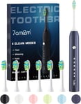 7AM2M Sonic Electric Toothbrush for Adults and Kids, One Charge for 90 Days, 6 5