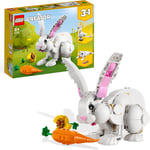 31133 Creator 3in1 White Rabbit Animal Toy Building Set, Bunny to Seal and Parr