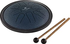 Sonic Energy Steel Tongue Drum – Small 7 Inch Tank Drum in G Minor – Stainless Steel Instrument for Meditation, Yoga, Kids – Including mallets and bag (SSTD2NB)