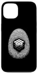 Coque pour iPhone 13 Magic Cube Fingerprint - Amateur de cubes graphiques vintage