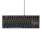 NOVA GAMING – SCULPTOR – Clavier Gaming Mécanique TKL Filaire USB – Clavier Gamer, rétroéclairage RGB, 84 touches dont 25 anti-ghosting, AZERTY Français – Compatible PC Gaming, Windows et Linux