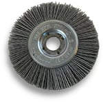 Brosse circulaire NYLON Abrasif Ø 100 mm Epaisseur 1 rang Carbure de silicium Grain 120 Alésage 16 mm Touret meuleuse ponceuse Brossage décapage