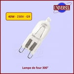 Lampe halogene 40W culot G9  / 230V - 300°