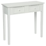 Console 2 Tiroirs "Charme" 80cm Blanc