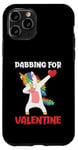 Coque pour iPhone 11 Pro Dabbing Unicorn Saint-Valentin Love