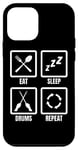 Coque pour iPhone 12 mini Manger Dormir Batterie Répéter Amoureux de la musique