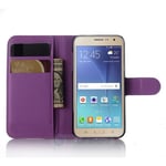 Galaxy J3 2016      Pu Wallet Case    [Purple]