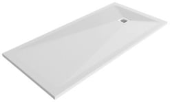 Receveur de douche 90 x 160 cm, résine, blanc, GoodHome Douro